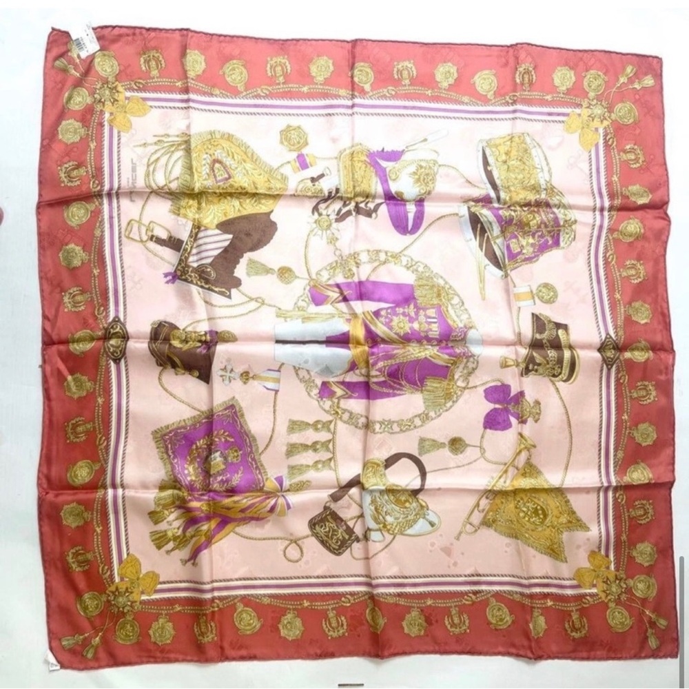 LANCEL silk 85cm unused scarf Authentic - Picture 5 of 12